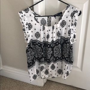 Alice Blue Patterned Blouse